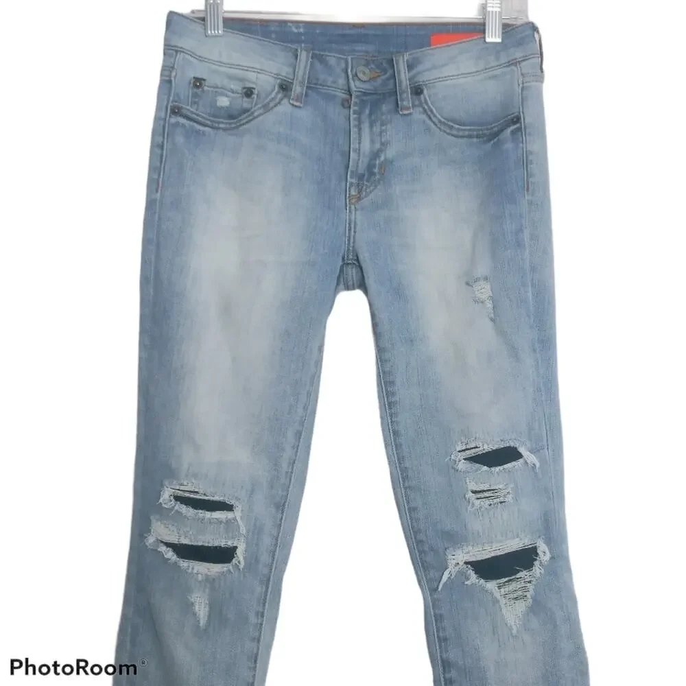 Jean Shop PATTY DESTROYED JEANS Light Wash 27